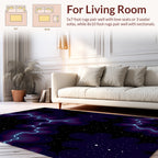 Cosmic Nebula With Starry Sky Design Rug