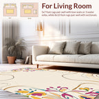 Whimsical Floral Abstract Swirl Design Rug