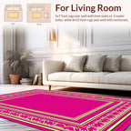 Vibrant Pink and Yellow Geometric Rug