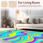 Vivid Swirls Abstract Pattern Rug