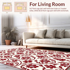 Crimson Floral vine Pattern Rug