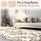 Nature Inspired Leafy Branch Pattern Rug