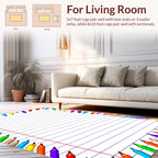 Frame of Colorful Pencils Border Rug