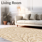 Botanical Branch Pattern With Neutral Tones Rug