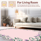 Floral Scrollwork Vintage Inspired Design Rug