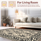 Intricate Floral Scrollwork Design Rug