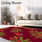 Cardinal Berry Branch Red Harmony Rug