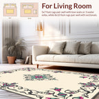 Ornate Floral Scrollwork Design Rug