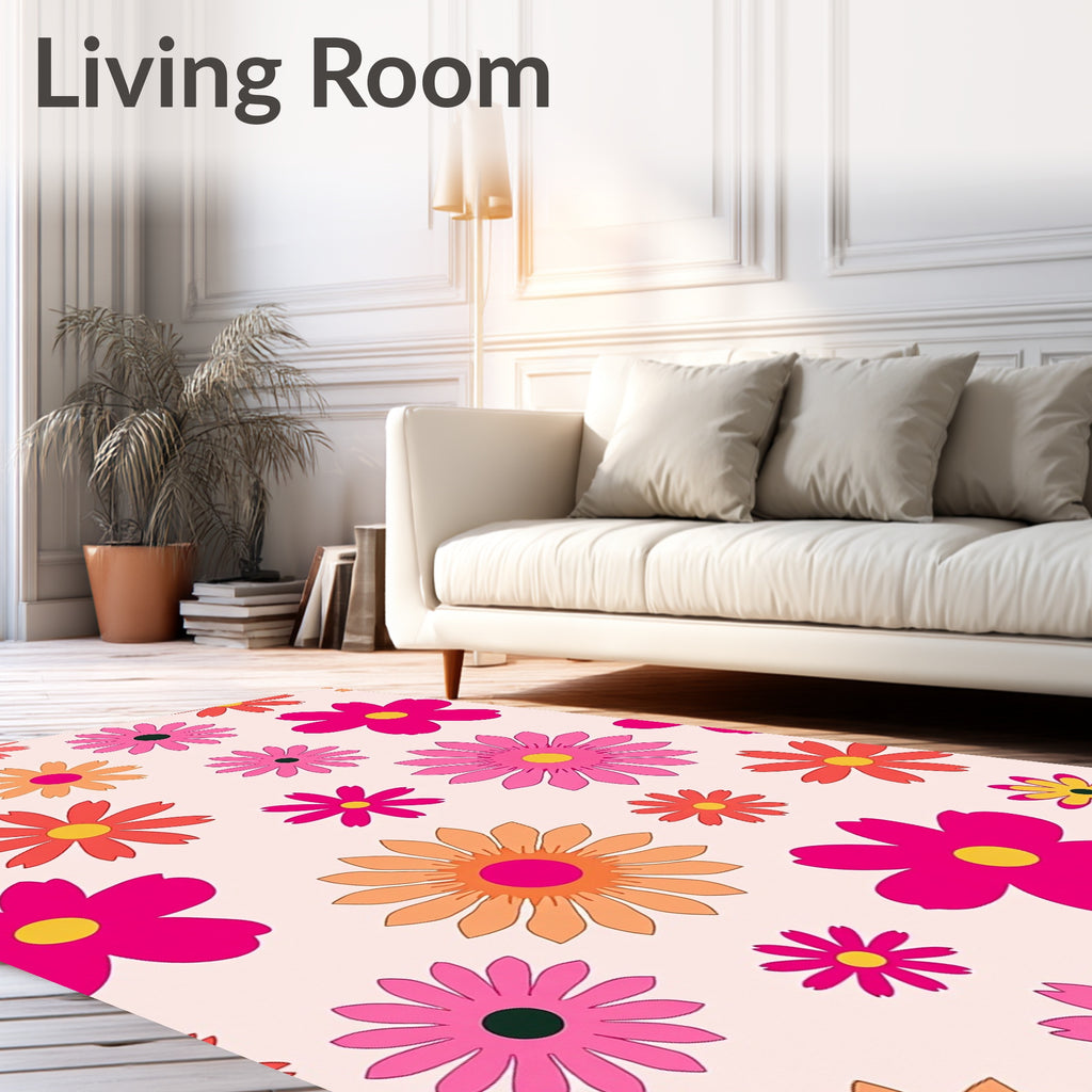 Retro Floral Pattern Design Rug