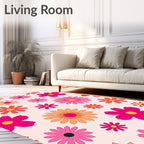 Retro Floral Pattern Design Rug