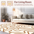 Abstract Swirl Line Style Rug