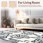 Modern Maze Geometric Pattern Rug