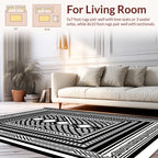 Bold Geometric Diamond Stripe Pattern Rug