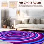 Concentric Rings Vibrant Palette Rug