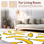Yellow Fruit Pop Art Banana Print Rug