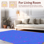 Vibrant Blue Purple Swirl Pattern Rug