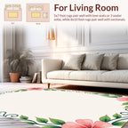 Pink Floral Vine Scroll Design Rug