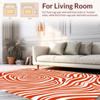 Abstract Swirl Stripe Design Rug