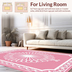 Pink Floral Lace Inspired Rug