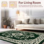 Classic Floral Scrollwork Damask Pattern Rug