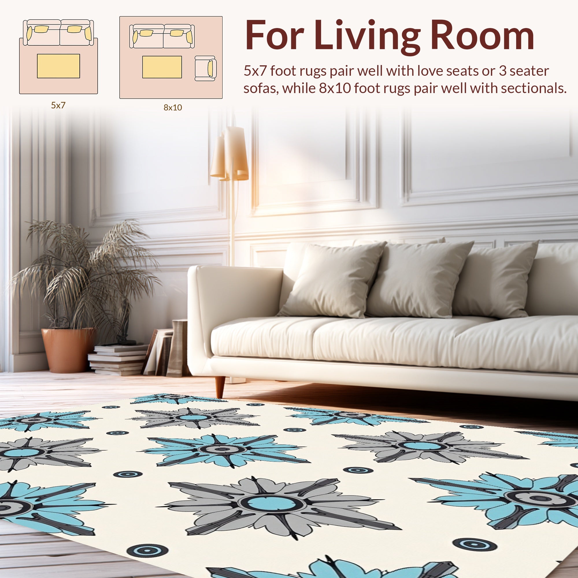 Geometric Nova Style Pattern Design Rug