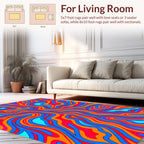 Vivid Swirls Abstract Pattern Rug