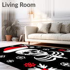 Christmas Skull Snowflake Garland Rug