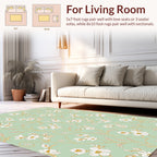 Delicate Floral Vines Pattern Rug