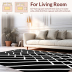 Textural Geometric Interwoven Pattern Rug