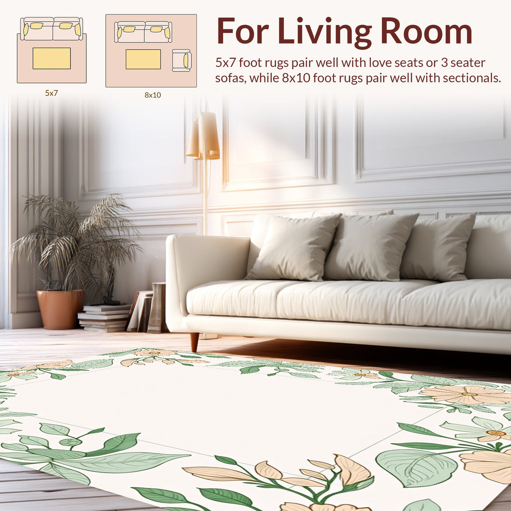 Floral Botanical Garden Design Rug