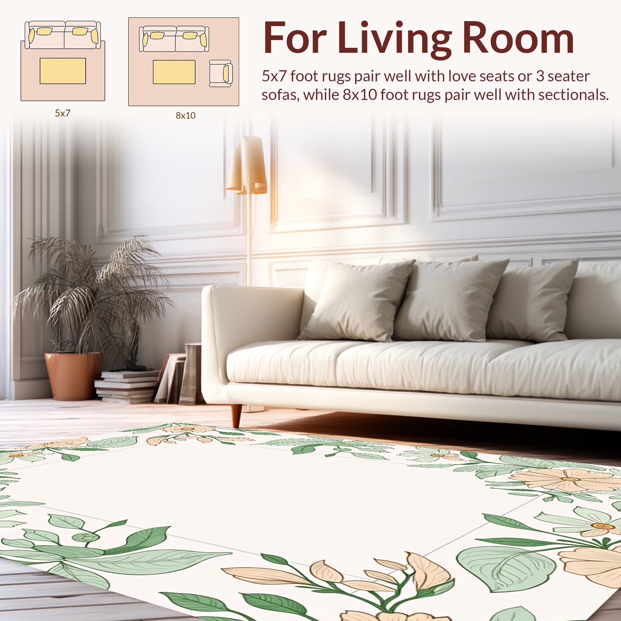 Floral Botanical Garden Design Rug