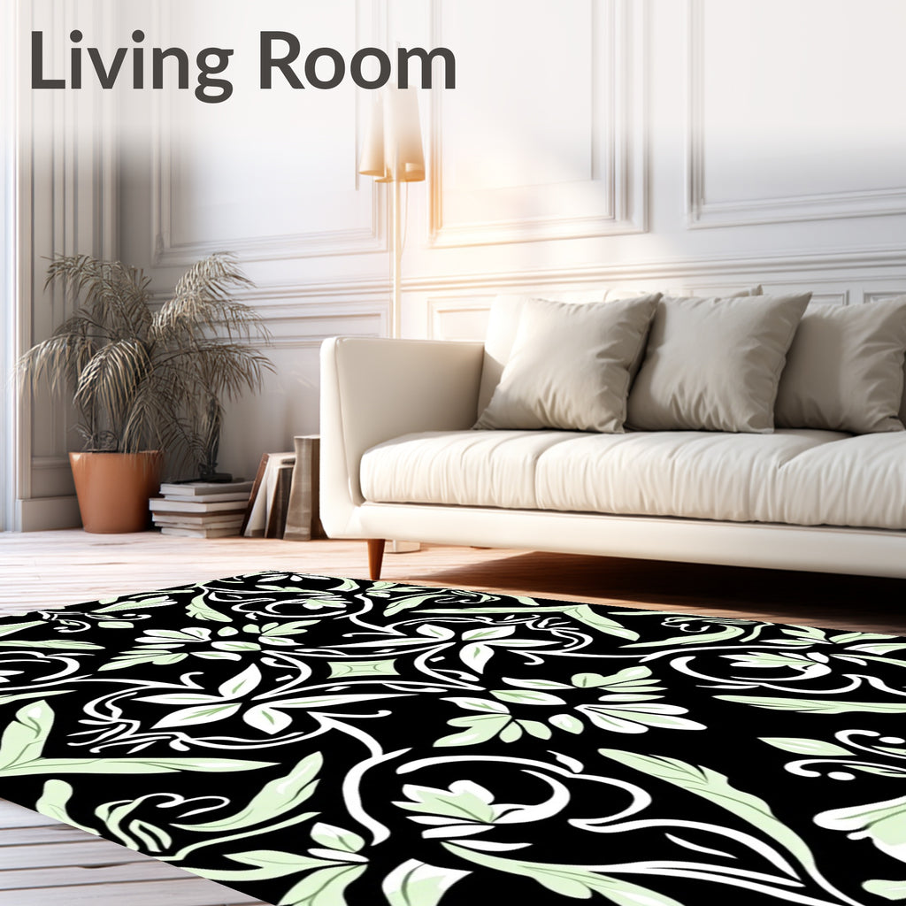 Art Nouveau Floral Pattern Rug