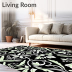 Art Nouveau Floral Pattern Rug