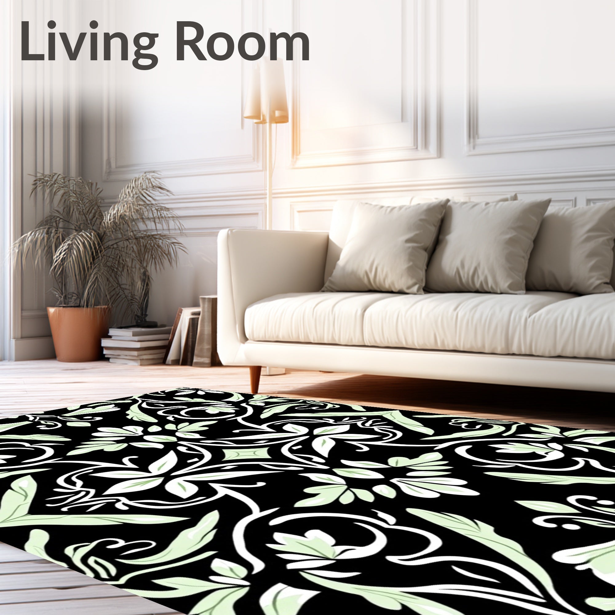 Art Nouveau Floral Pattern Rug