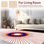 Concentric Sunburst Design Rug