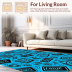 Text Blocks Pattern Rug