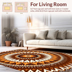 Ornate Sunburst Geometric Pattern Rug