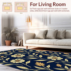 Botanical Flower Vine Pattern Rug