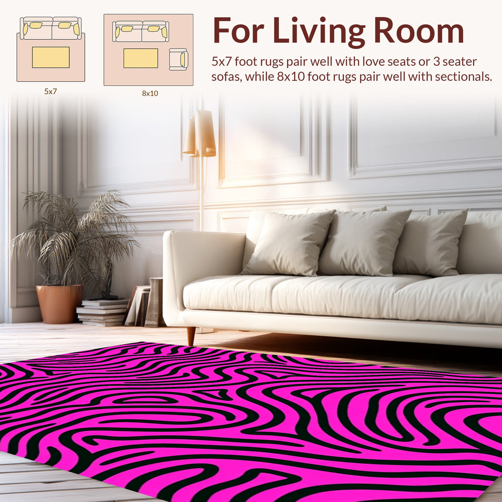 Bold Abstract Striped Flow Rug