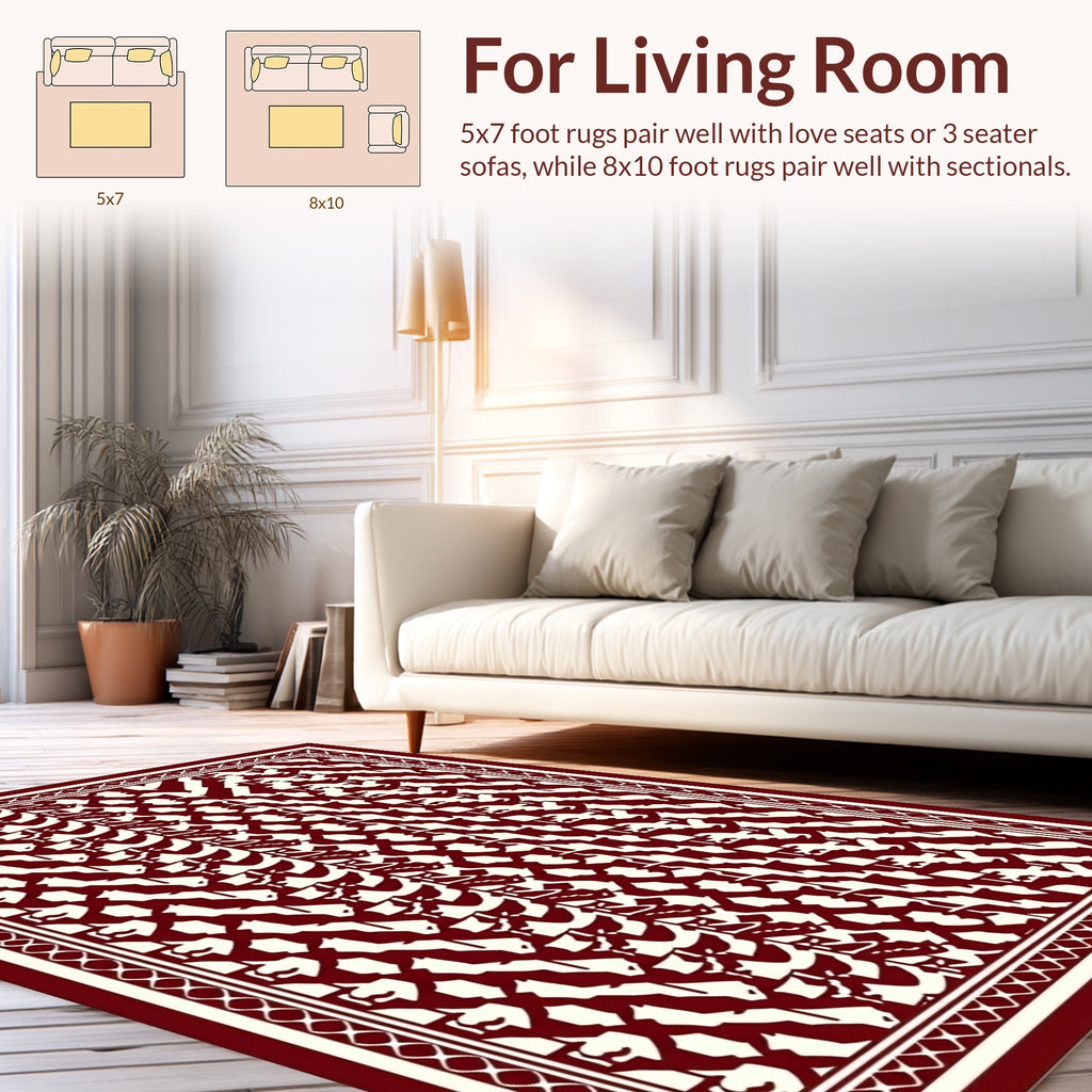 Bold Abstract Chevron Geometric Pattern Rug