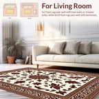 Rich Earth Tone Floral Medallion Rug