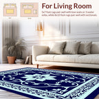 Elegant Floral Vine Medallion Design Rug