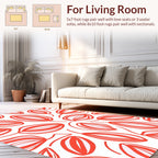 Abstract Coral Outline Organic Pattern Rug