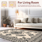 Intricate Floral Mandala Geometric Pattern Rug