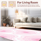 Blush Pink Agate Patterned Rug