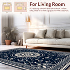 Ornate Floral Medallion Mandala Design Rug