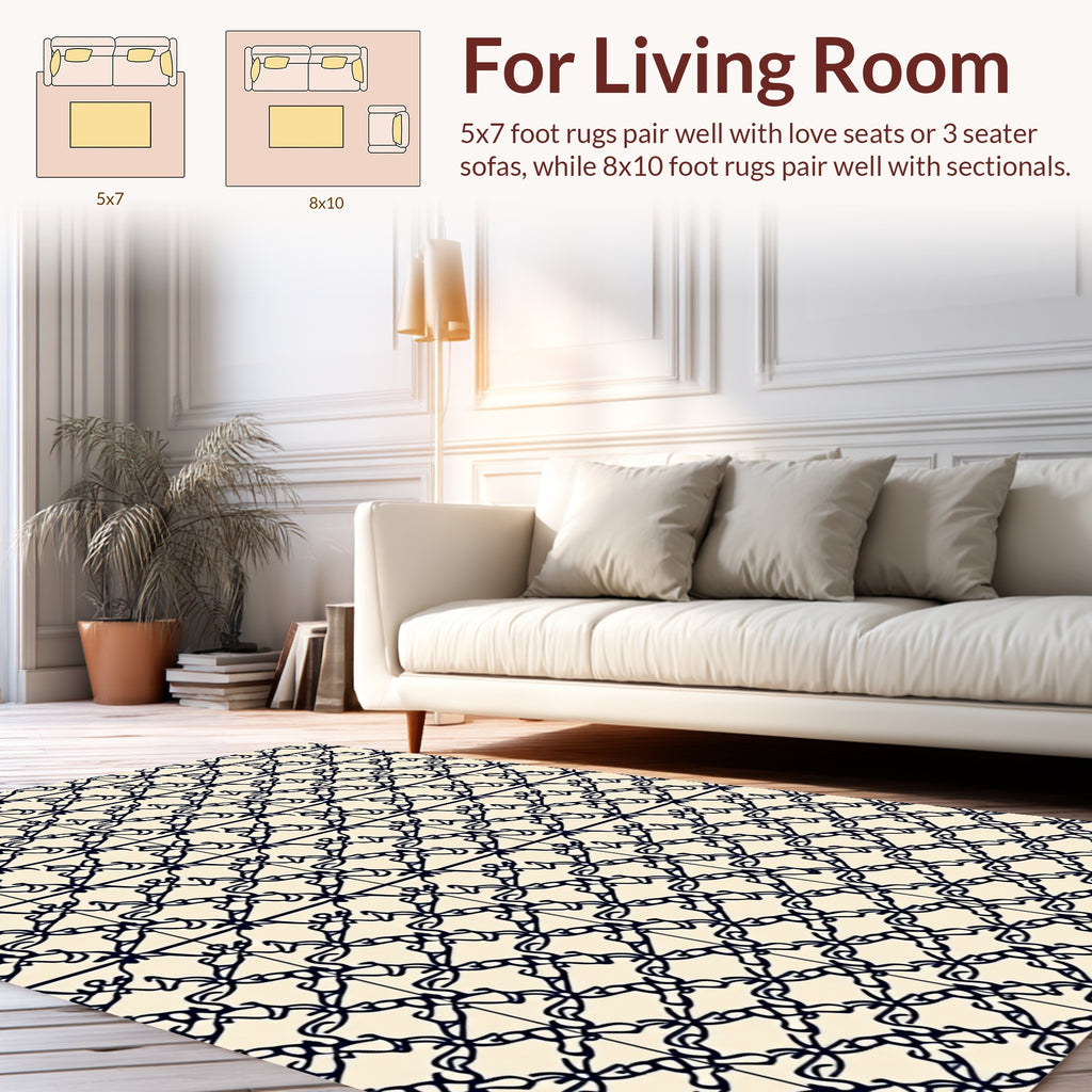 Intricate Lattice Patterned Rug