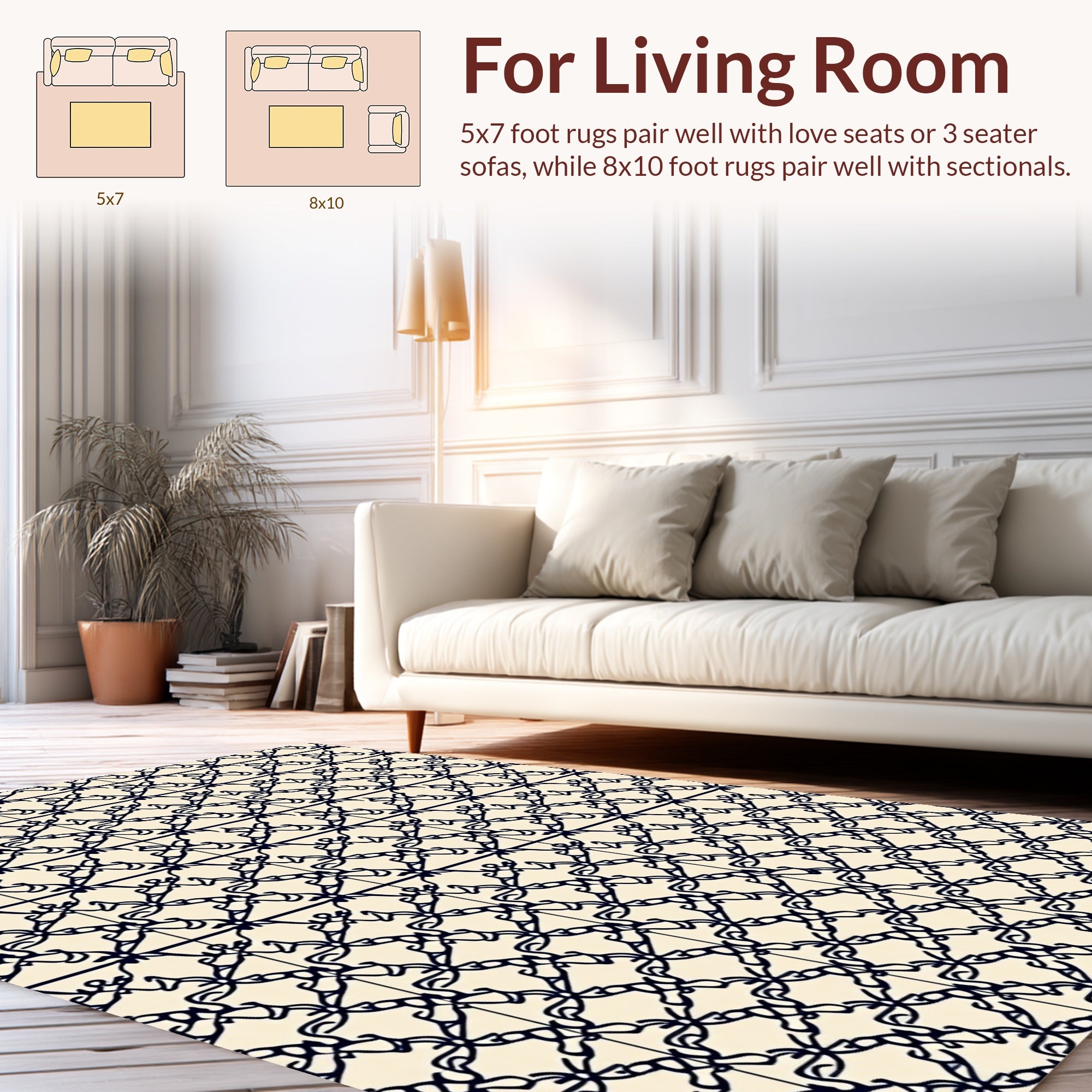 Intricate Lattice Patterned Rug