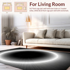 Radiant Ring Abstract Design Rug