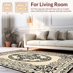 Art Nouveau Floral Scrollwork Pattern Rug